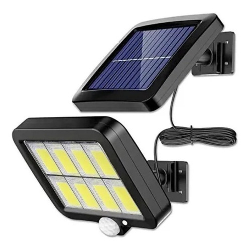 Foco Solar Exterior Con Sensor Gl-8cob Y Panel Separado 