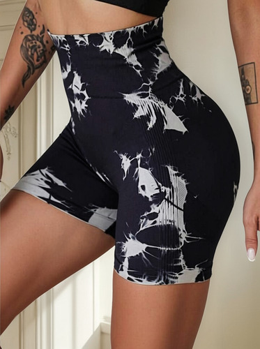 Calza Leggings Deportivo Push Up Corto Negro Sukha