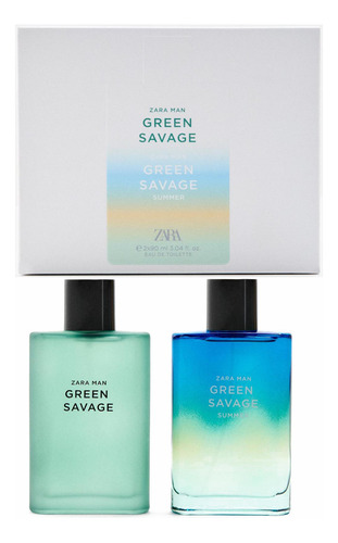 Zara Green Savage + Green Savage Summer 2 X 90ml Hombre