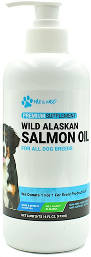 Max And Neo 100% Puro Wild Alaska Aceite De Salmón Para Perr