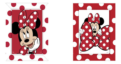 Quadro Com Moldura De Festa Minnie - 04 Unidades - Regina