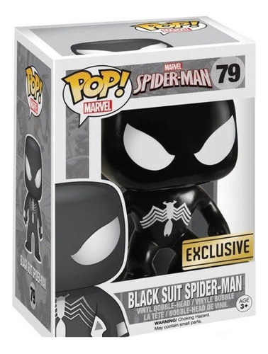 Funko Pop Marvel Black Suit Spider-man Exclusive
