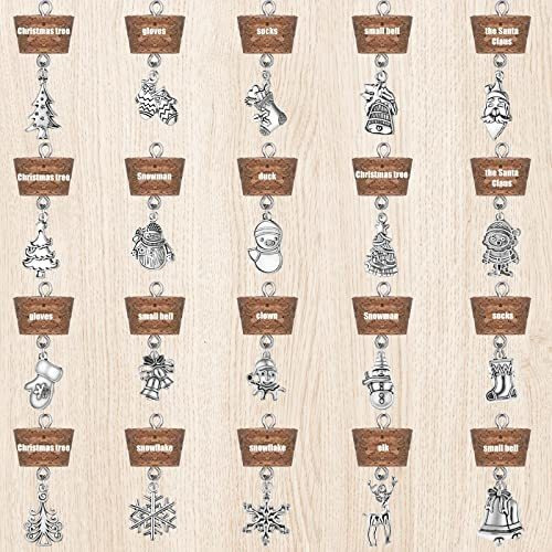 Adornos Navideños 20 Pzas Mini Botellas De Vidrio Colgantes
