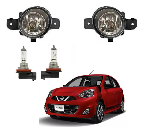 Faros Niebla March 2014 2015 2016 2017 2018 Kit Calidad Orig