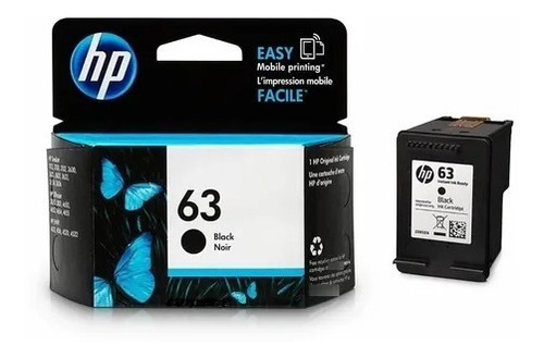 Recarga Cart. Tinta Original Hp 63 Negro