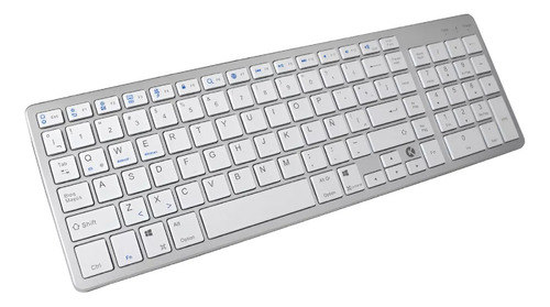 Teclado Inalámbrico Bluetooth Recargable Bk348 Blanco