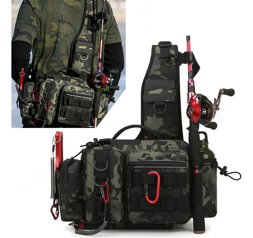 Mochila De Pesca De Camuflaje Grande