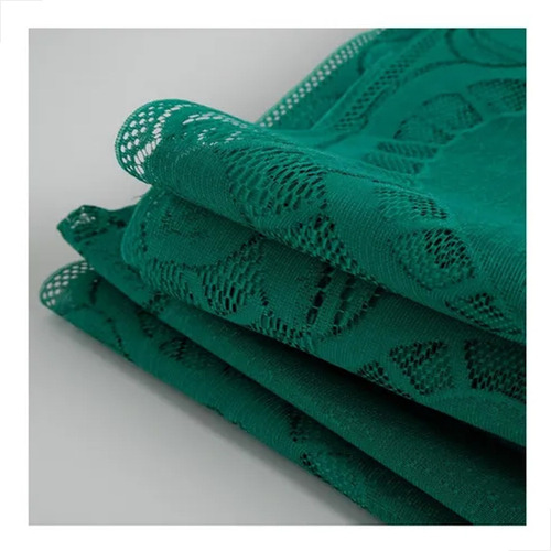 Toalha De Mesa Rendada Gênova Banquete 1,60x3,00 Delfim Cor Verde Esmeralda Desenho Do Tecido