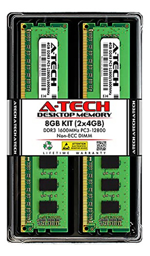A-tech Ddr3 De 8 Gb (2 X 4 Gb), 1600 Mhz, Pc3-12800 Cl11, Di