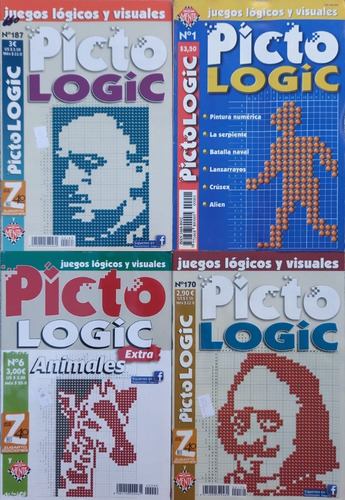 Lote X 4 Revistas Pictologic - Juegos De Lógica E Ingenio