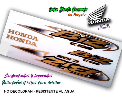 Calcos Honda Biz C 105 - Calidad