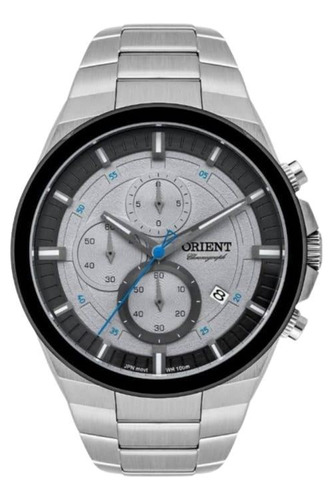 Relógio Orient Masculino Cronografo Prata Aço Mbssc227 G1sx
