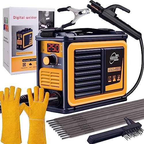 250amp Welder, 10pcs Welding Rods Welding Gloves Weldin...