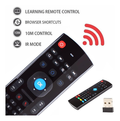 Air Mouse Teclado Inalámbrico Micrófono Smart Android Tv Box