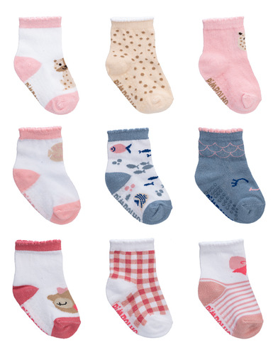 Meia Infantil Kit 3 Pares Tam. 16 Ao 20 - Pimpolho