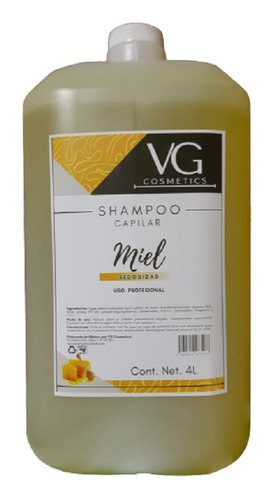 Shampoo De Miel Uso Profesional Esteticas,salones Belleza 4l