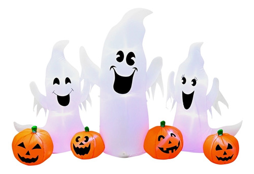 Familia Fantasma Calabaza Inflable Led 180 Cm