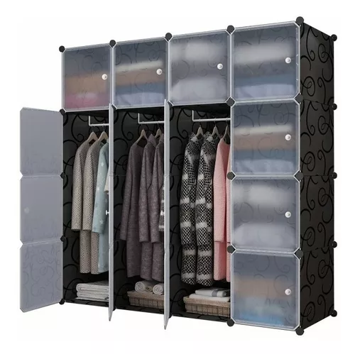 Finether-Armario Modular de 16 Cubos(Organizador de Almacenamiento, Sistema  de de Estanterías de Escaparate par…