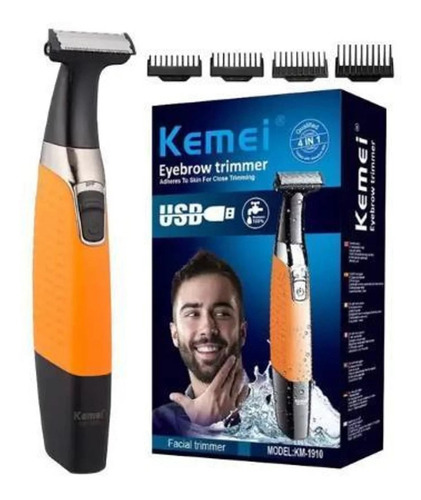 Kemei Barbeador KM-1910 Laranja