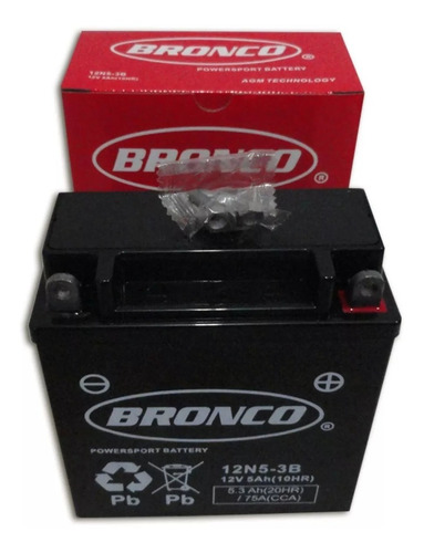 Imagen 2 de 7 de Batería Para Moto 110 De Gel Bronco 12n5-3b Envíos!! Acub