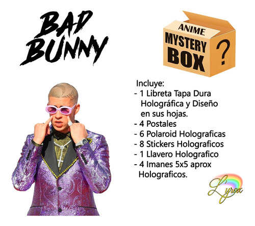 Bad Bunny Caja Misteriosa Mystery Box Holográfica Benito