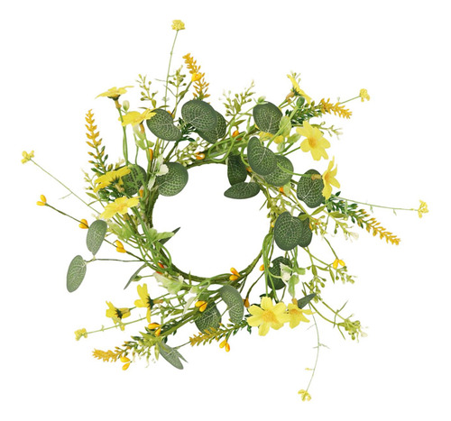 Anillo De Flores De Corona De Anillo De Velas Florales