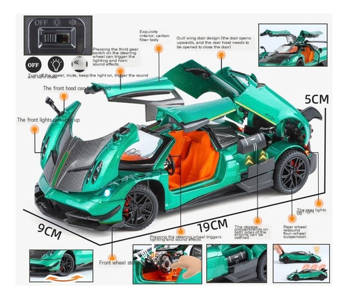 Modelo De Coche De Simulación De Aleación 1:24