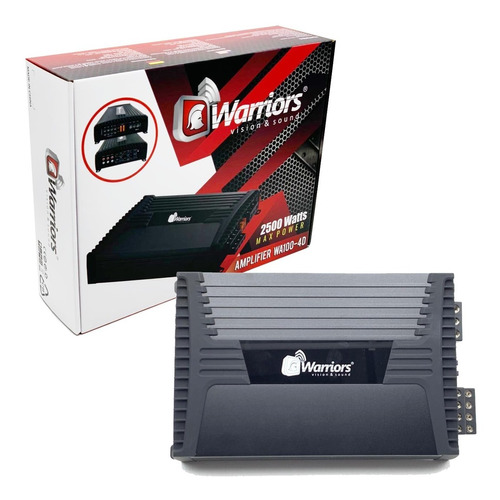 Amplificador Warriors Wa100-4d 2500w 4 Canales, Digital