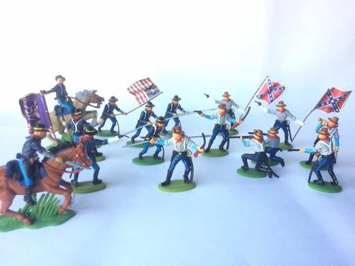Soldaditos De Plástico Norteamericanos Pintados A Mano!