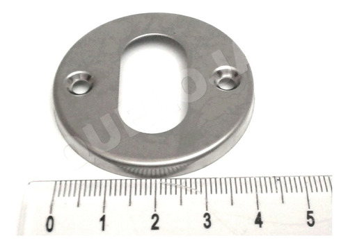 Par De Acabamentos De Aço Inox Entrada Cilindro De Fechadura