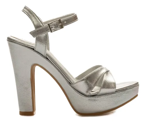 Zapatos de vestir plateados new arrivals