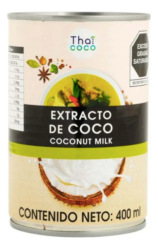 Extracto De Coco Leche De Coco Thai Coco 3 Piezas De 400ml