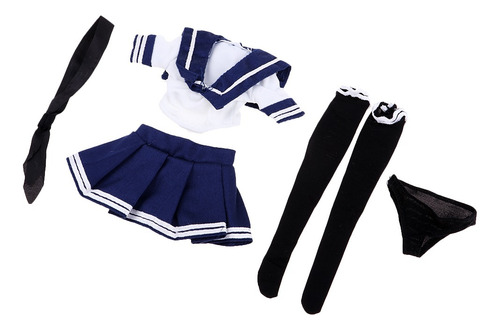Uniforme Jk Azul Blanco A Escala 1/6 Para Phicen Hot Toys