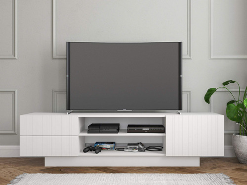 Nexera Marmol, Blanco Soporte De Tv De 72 Pulgadas, Lacado B