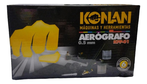 Aerografo Profesional Kit Completo Manguera Acoples Konan