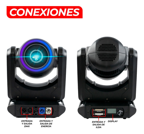 Cabeza Móvil Laser Nexus5 5w Full Color Aro Led Rgb Ilda