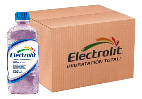 Electrolit Suero Sabor Mora Azul 1 Lt - Cj 6 Piezas(1000 Ml)