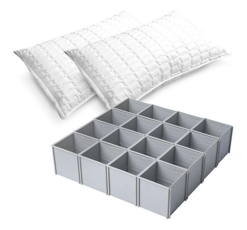 Combo: 2 Almohadas Ultrasonido+ Cubos Organizadores Multiuso