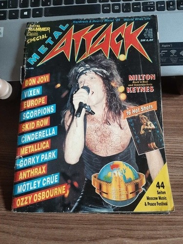 Revista Metal Attack #2/89 - Bon Jovi, Moscow Festival, Rara