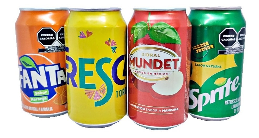 4pack Refresco Sabores Lata Fanta Sprite Mundet Fresca Clinica del Click