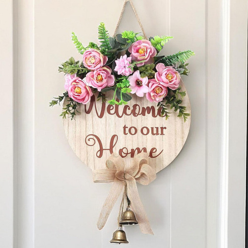 Corona Decorativa Para Puerta, Corona De Primavera, Señal