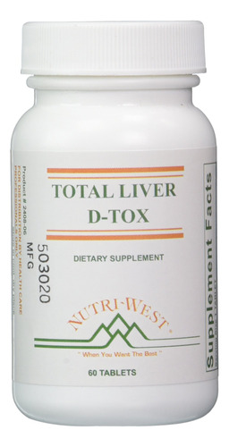 Suplemento Nutri-west Total Liver D-tox 60 Comprimidos