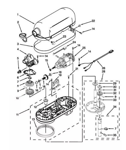 Imagen 4 de 6 de Crapodina Rodamiento Kitchenaid Original