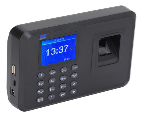Maquina De Control De Asistencia Por Huella Dactilar Tft 2.4 Negro