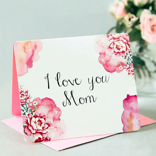 Tarjeta De Felicitación Para El Día De La Madre, Con Estampa
