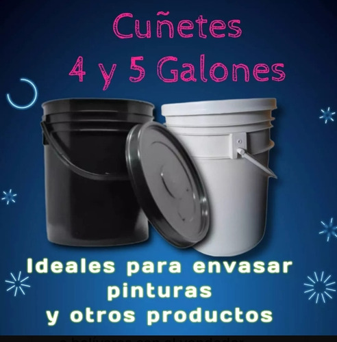 Envases De Cuñete Plásticos. Nuevos