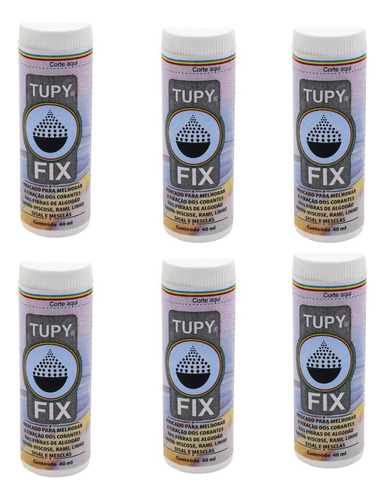 Fixador Tupyfix Para Tingir Tecido Roupa 6un Premium