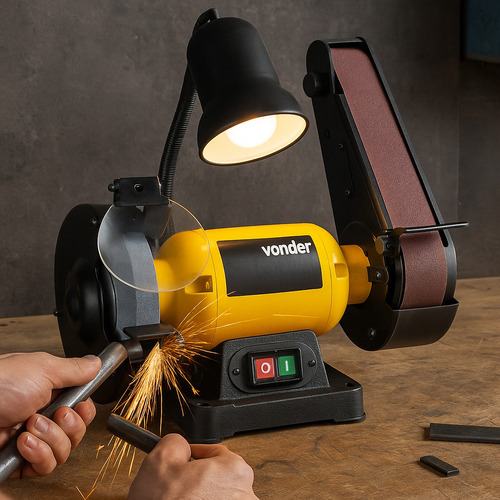 Motoesmeril Lixadeira De Cinta Vonder 370w 127v 2 Em 1