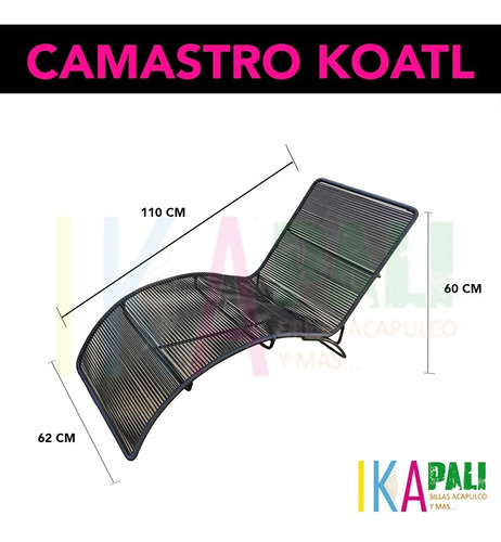 Imagen 4 de 6 de Camastro Acapulco Koatl **envio Gratis**