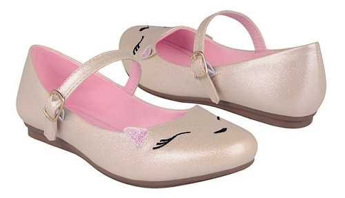 Zapatos Casuales Niña Miss Pink 624124 Simipiel Oro
